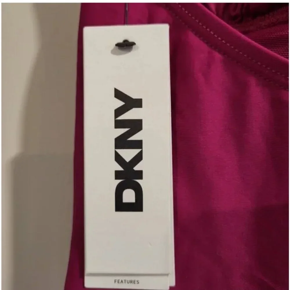 DKNY Boysenberry One-Piece Halter Swimwear Size Large - Picture 5 of 6